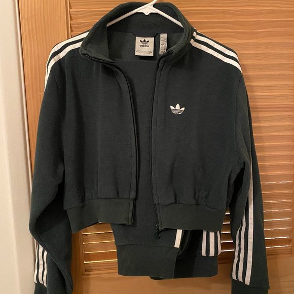 Adidas Tracksuit Top+Bottom (Deep Green XS) - Picture 1 of 2